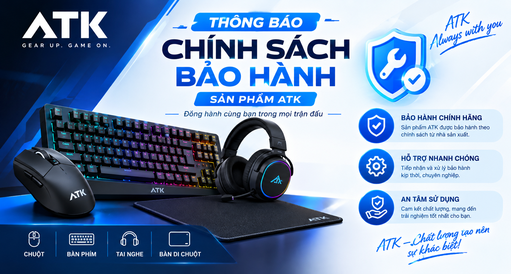 Chính sách bảo hành sản phẩm ATK